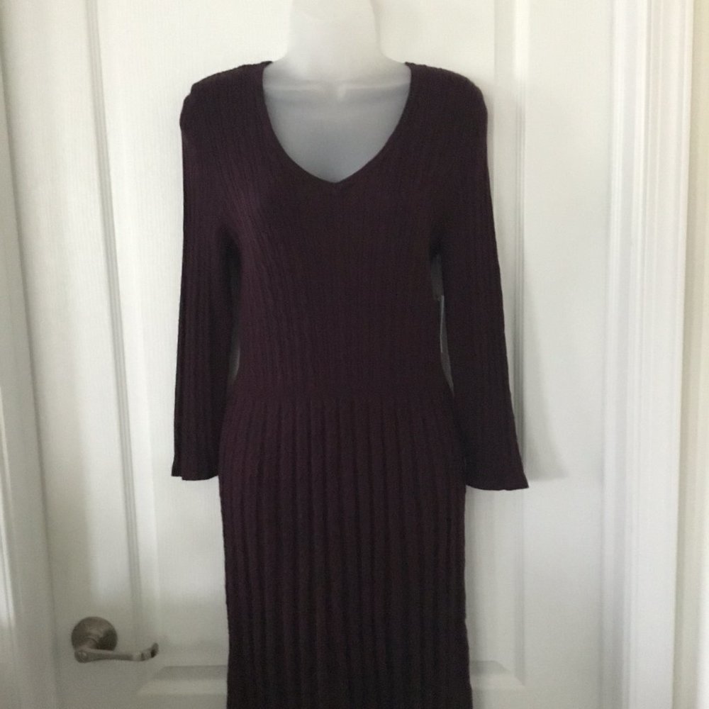 Sweater dress, knit, below-knee length